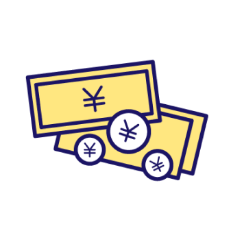 お金を受け取り